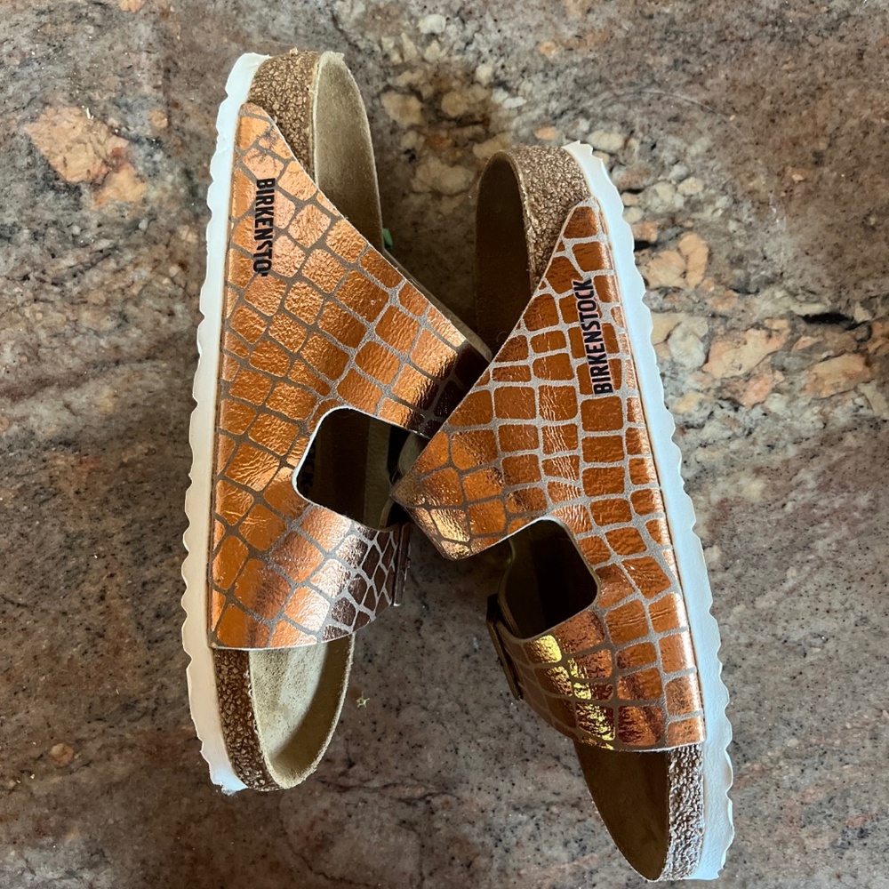 Birkenstock Rose Gold Size 8